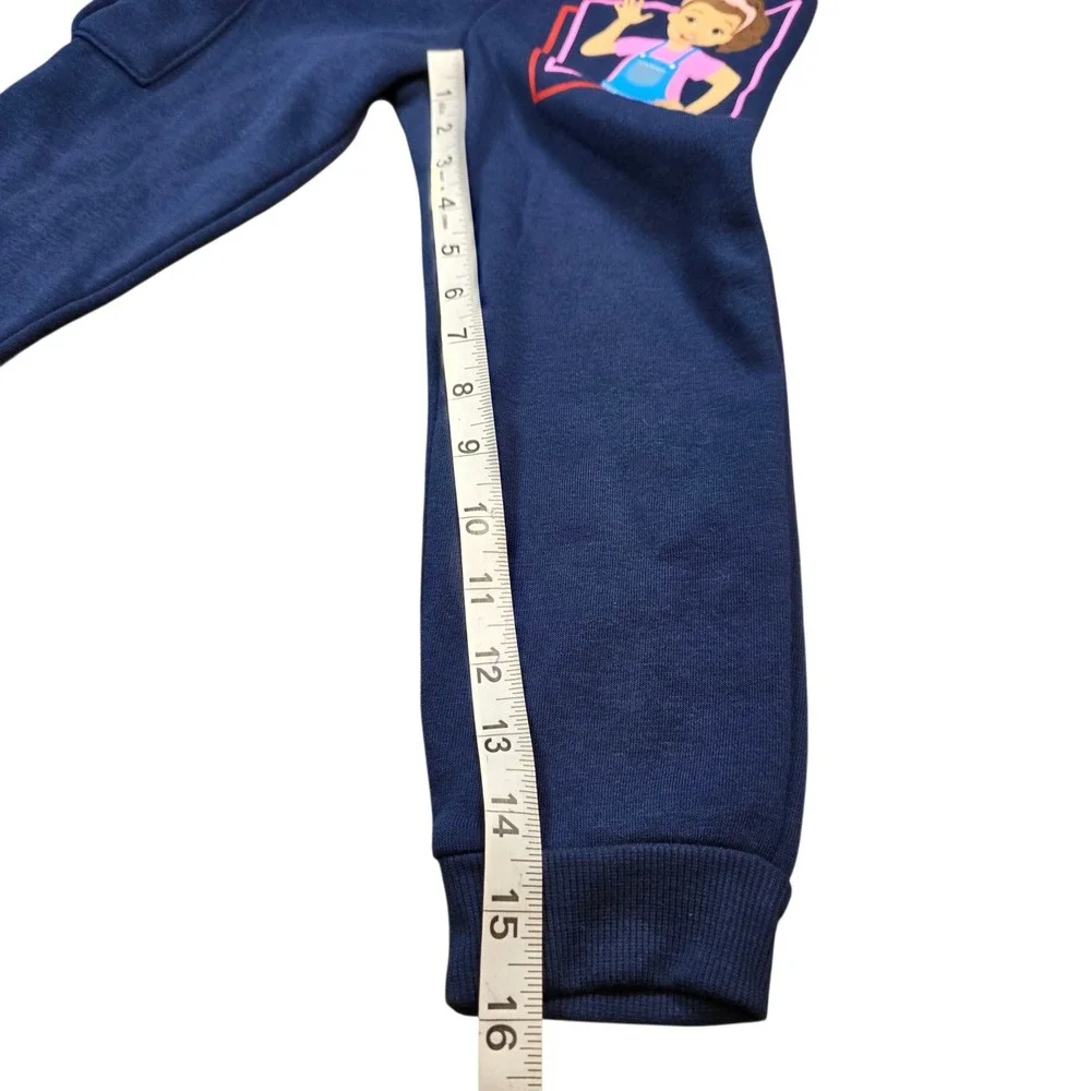 Ms Rachel Kids Navy Blue Fleece Hoodie and Jogger Pants Set 2PC 4T NEW